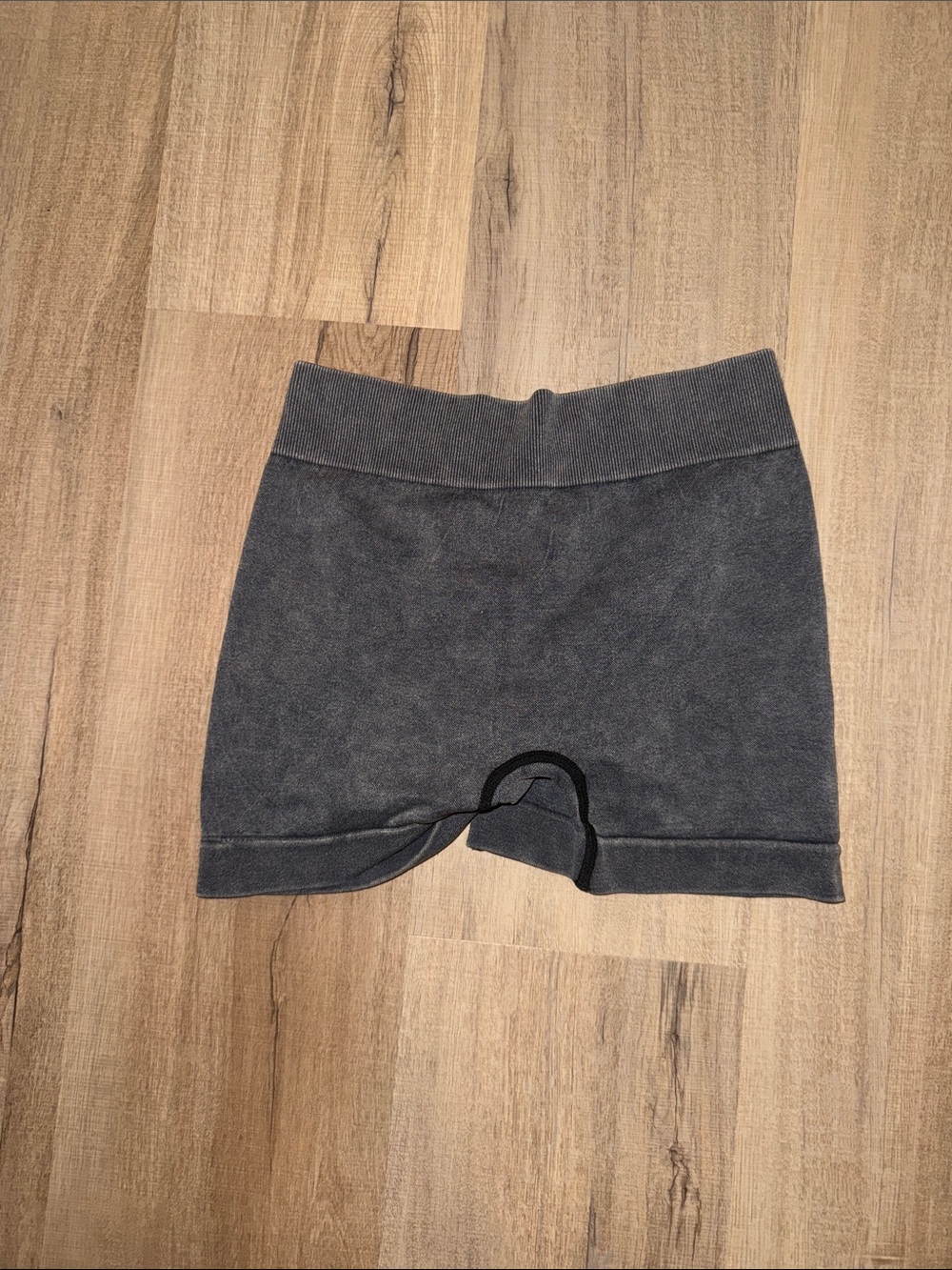 Women’s Charcoal Gray Stretch Butt Scrunch Shorts